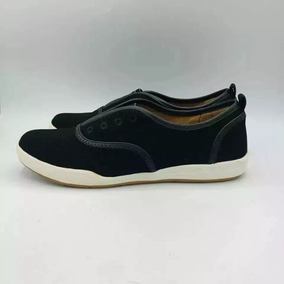 Comfortiva Shoes Womens Size 8 M Black Lithia Slip On Canvas Comfort Sneakers - Picture 5 of 11